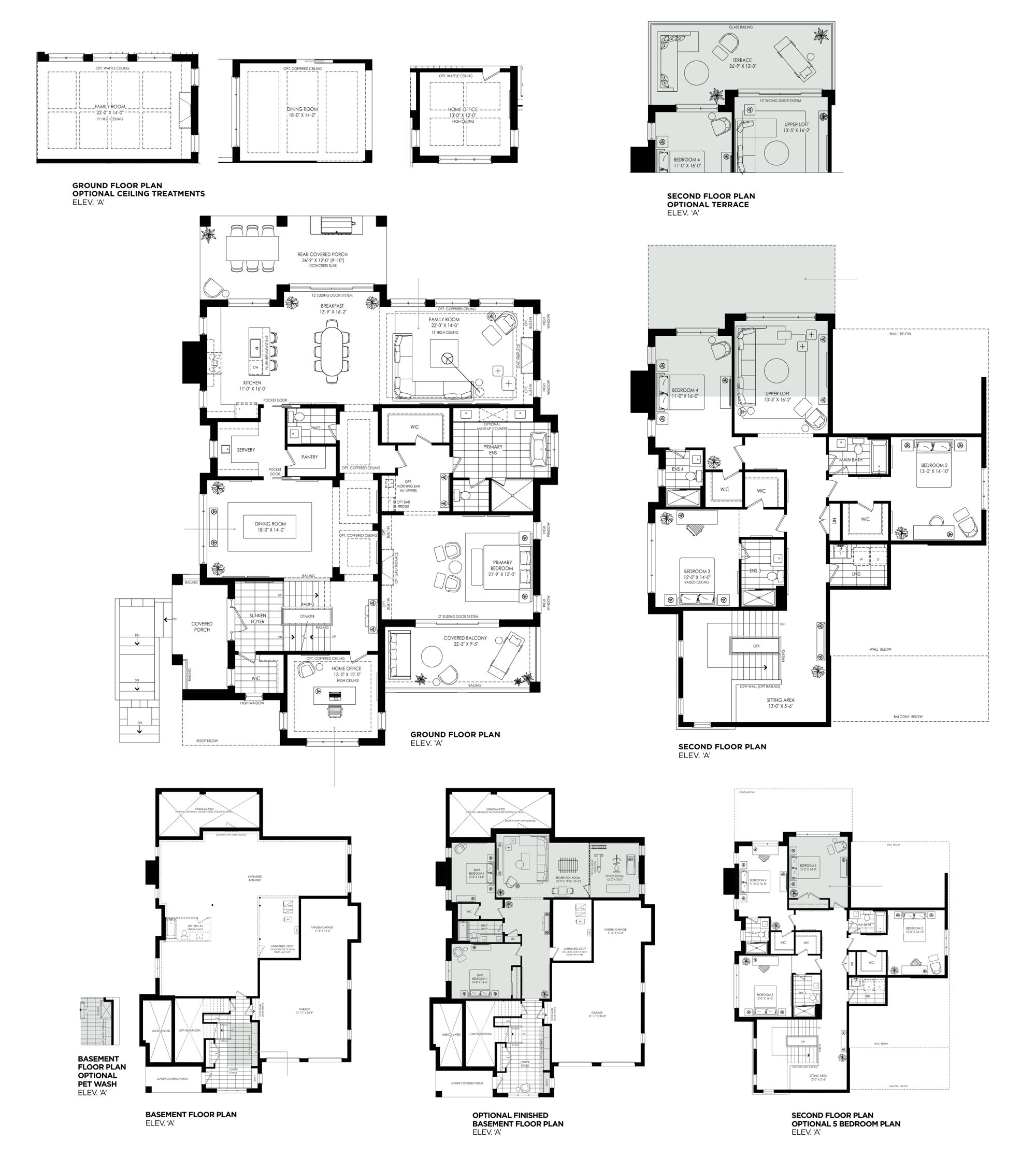 Floor plan — The Lawson Walk-up Corner — floor plans and optional layouts, elevation A